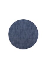 Beatriz Ball Round Woven Placemats Set of 4 | Navy 16 Inch
