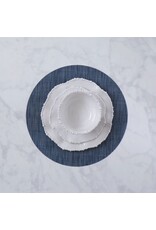Beatriz Ball Round Woven Placemats Set of 4 | Navy 16 Inch