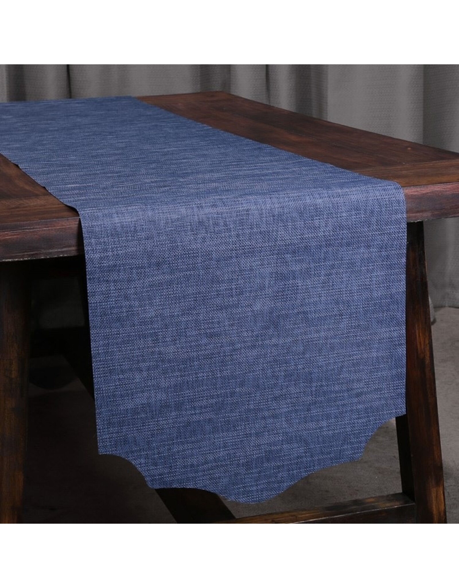 Beatriz Ball Woven Table Runner 108 x 18 Inch | Navy