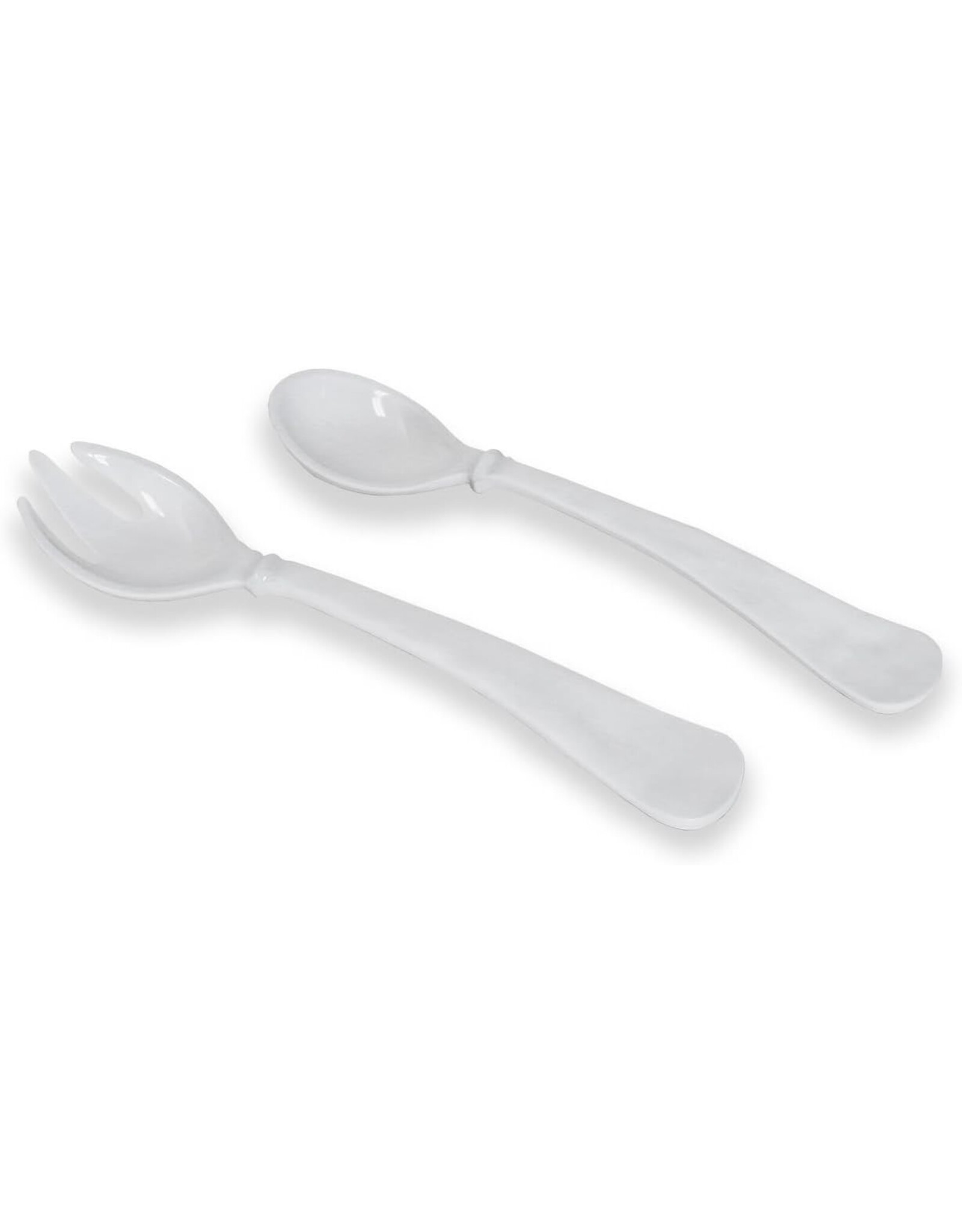 Beatriz Ball VIDA Havana Large Salad Servers | White Melamine Salad Fork Spoon