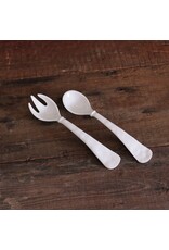Beatriz Ball VIDA Havana Large Salad Servers | White Melamine Salad Fork Spoon