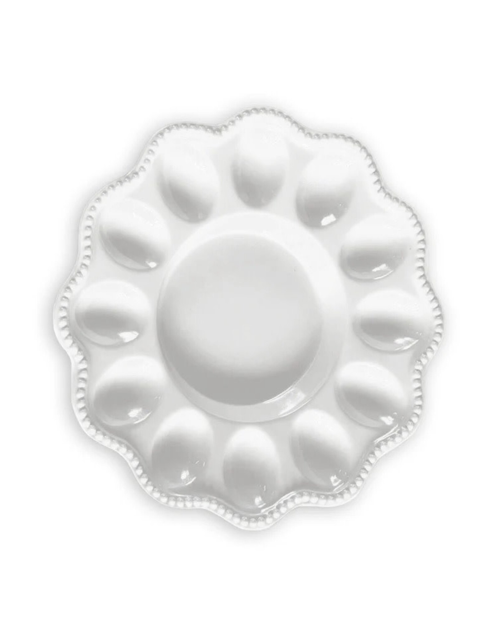 Beatriz Ball VIDA Alegria Deviled Egg Platter | White Melamine