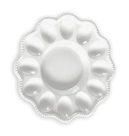 Beatriz Ball VIDA Alegria Deviled Egg Platter | White Melamine