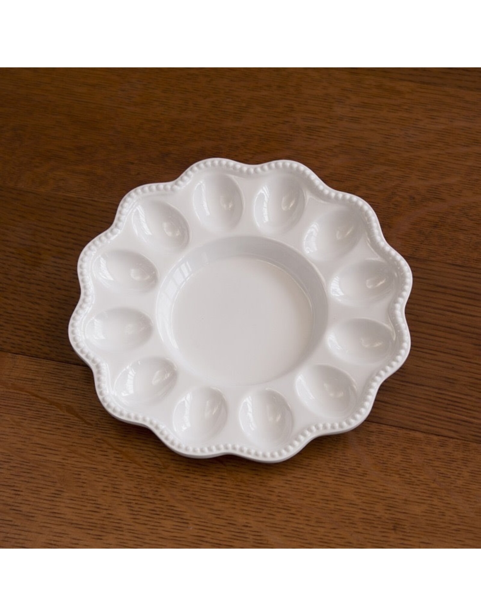 Beatriz Ball VIDA Alegria Deviled Egg Platter | White Melamine