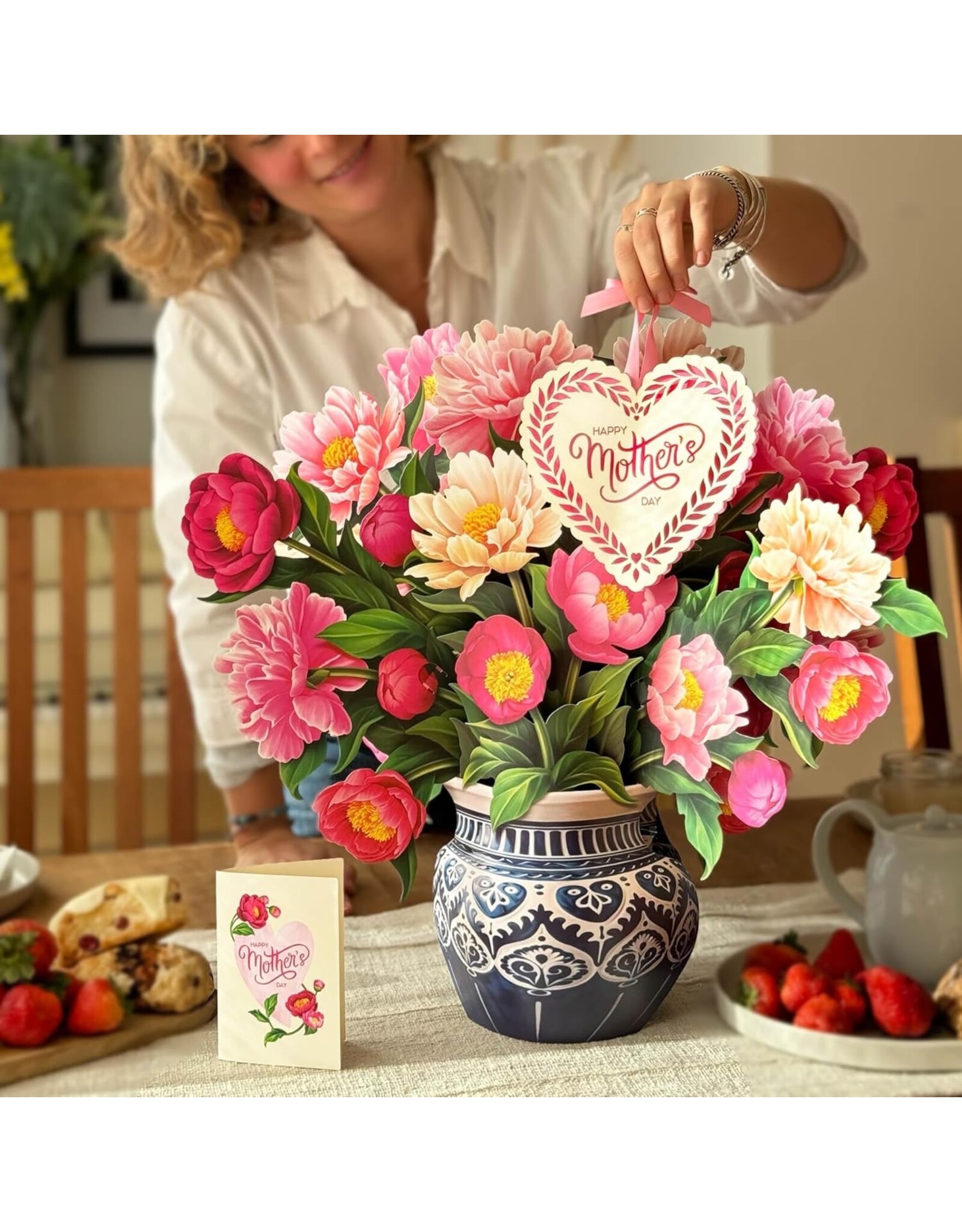 FreshCut Paper Pop Up Flowers Mother's Day Cards Grande Peony Paradise