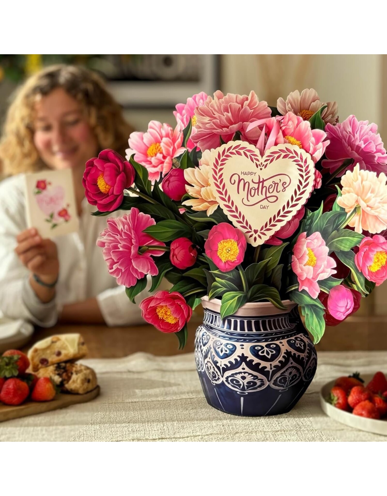 FreshCut Paper Pop Up Flowers Mother's Day Cards Grande Peony Paradise