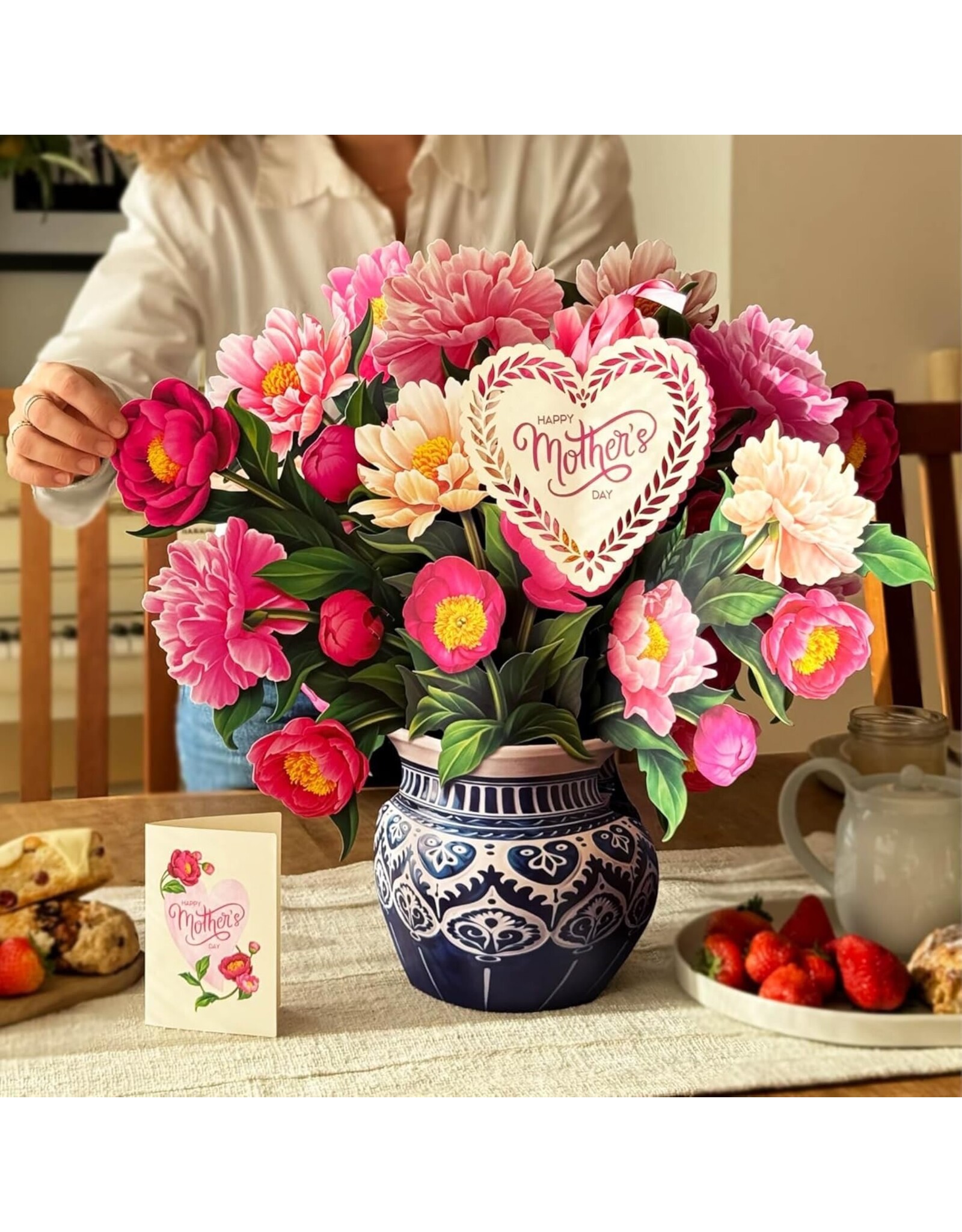 FreshCut Paper Pop Up Flowers Mother's Day Cards Grande Peony Paradise