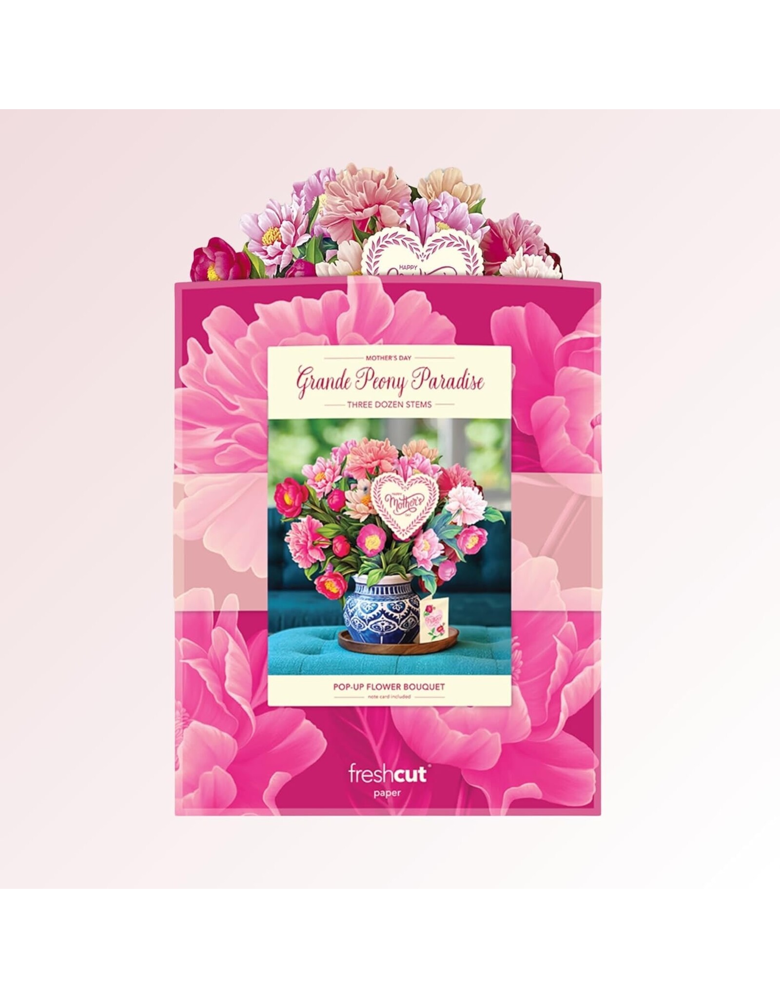 FreshCut Paper Pop Up Flowers Mother's Day Cards Grande Peony Paradise