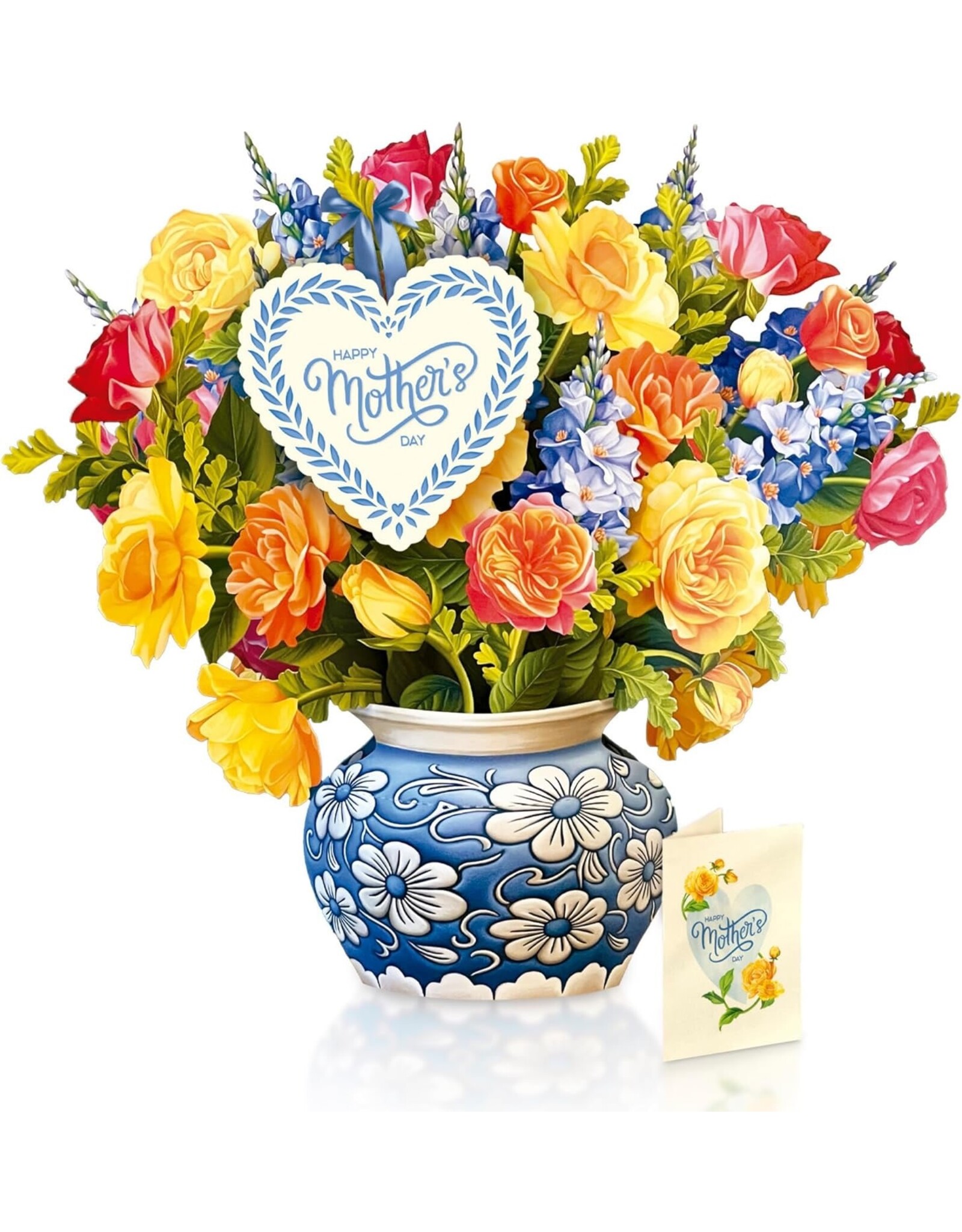 FreshCut Paper Pop Up Flowers Mother's Day Cards Grande Sorbet Roses