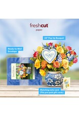 FreshCut Paper Pop Up Flowers Mother's Day Cards Grande Sorbet Roses