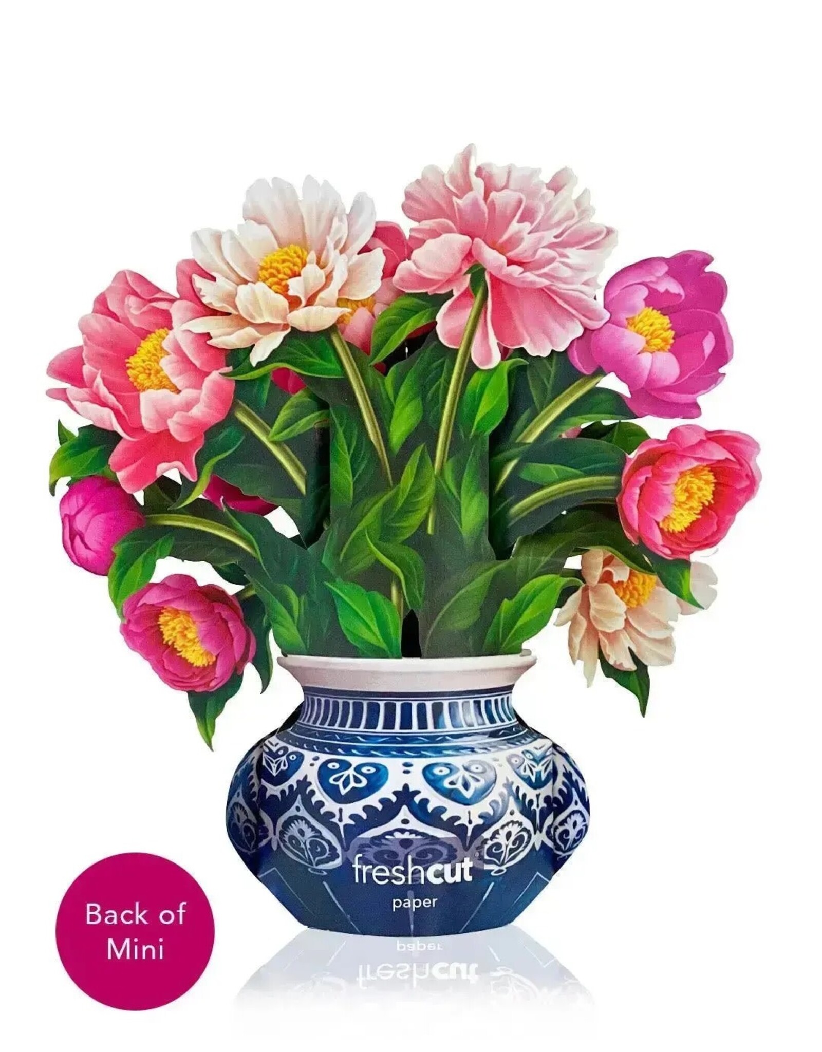 FreshCut Paper Pop Up Flowers Mother's Day Cards Mini Peony Paradise