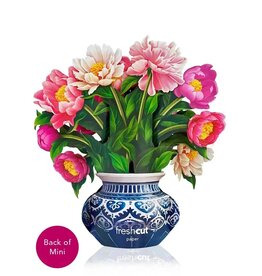 FreshCut Paper Pop Up Flowers Mother's Day Cards Mini Peony Paradise