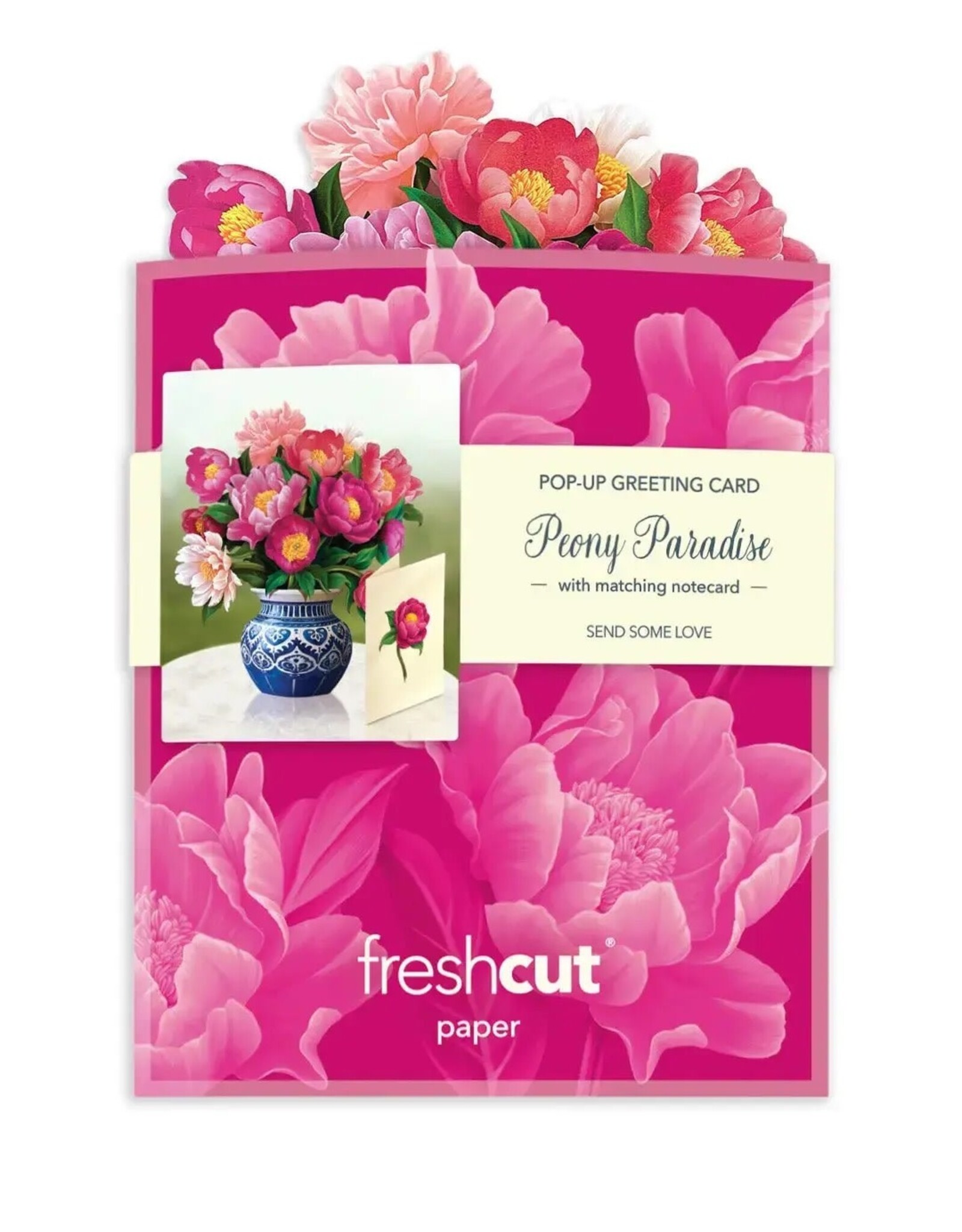 FreshCut Paper Pop Up Flowers Mother's Day Cards Mini Peony Paradise
