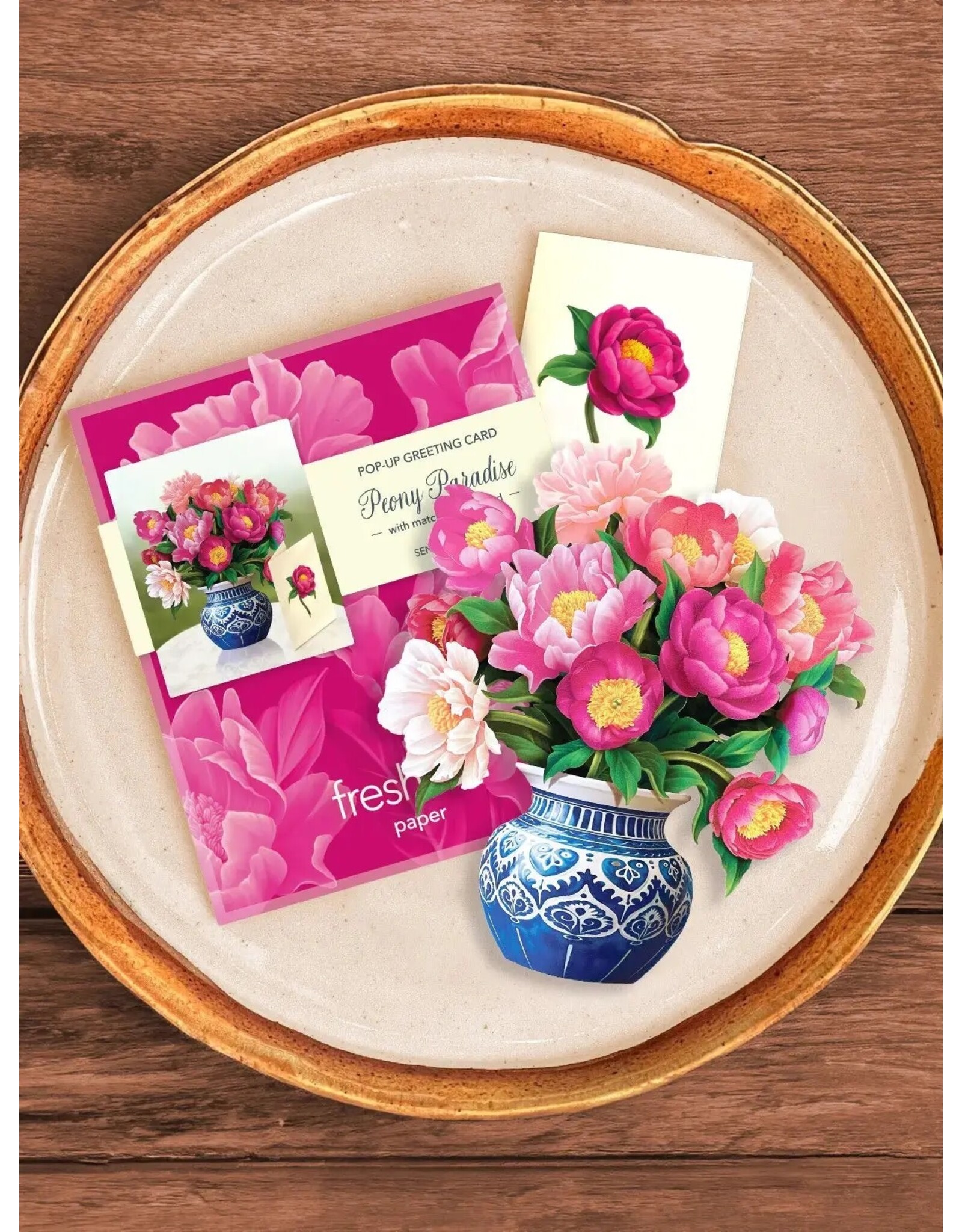 FreshCut Paper Pop Up Flowers Mother's Day Cards Mini Peony Paradise