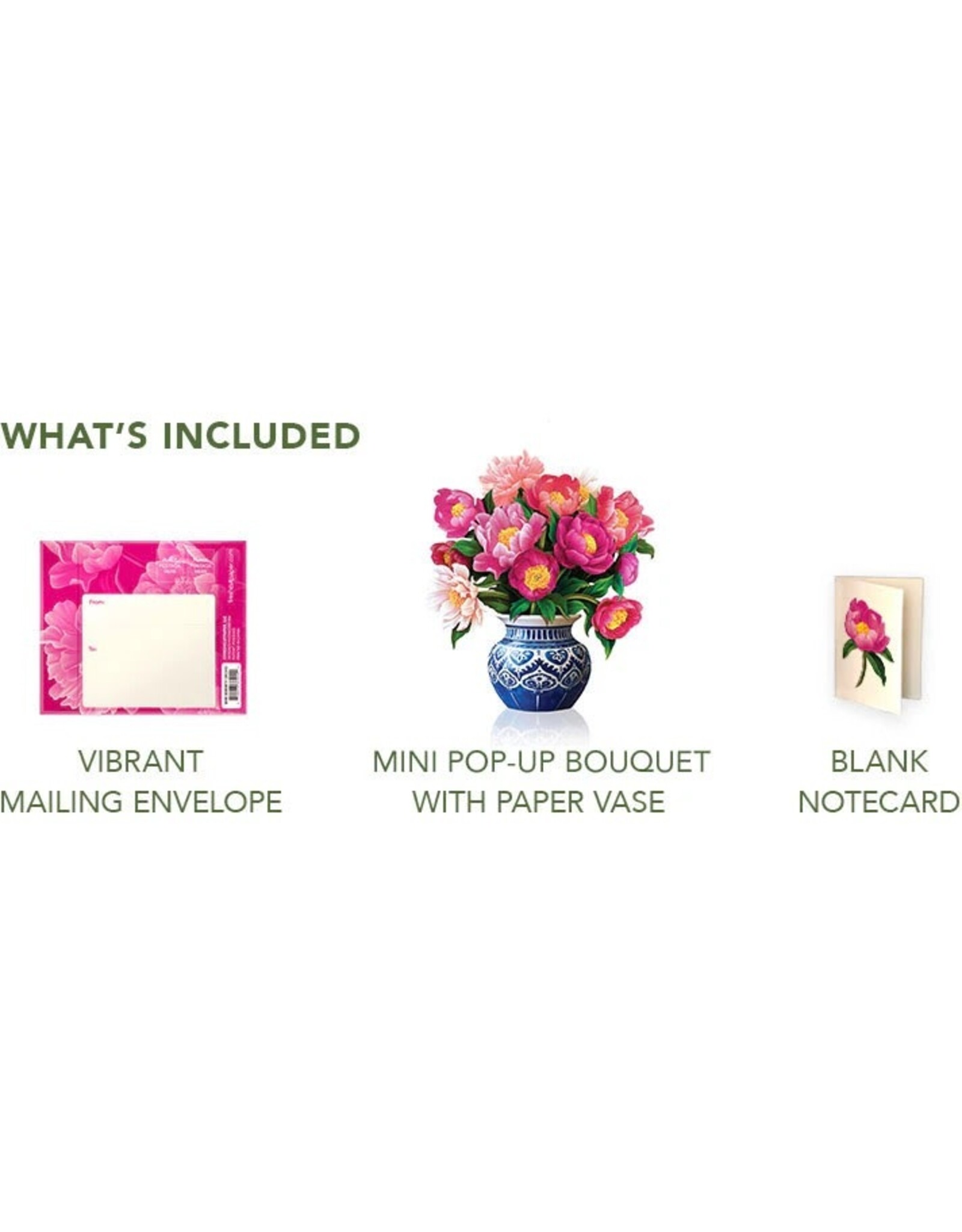 FreshCut Paper Pop Up Flowers Mother's Day Cards Mini Peony Paradise
