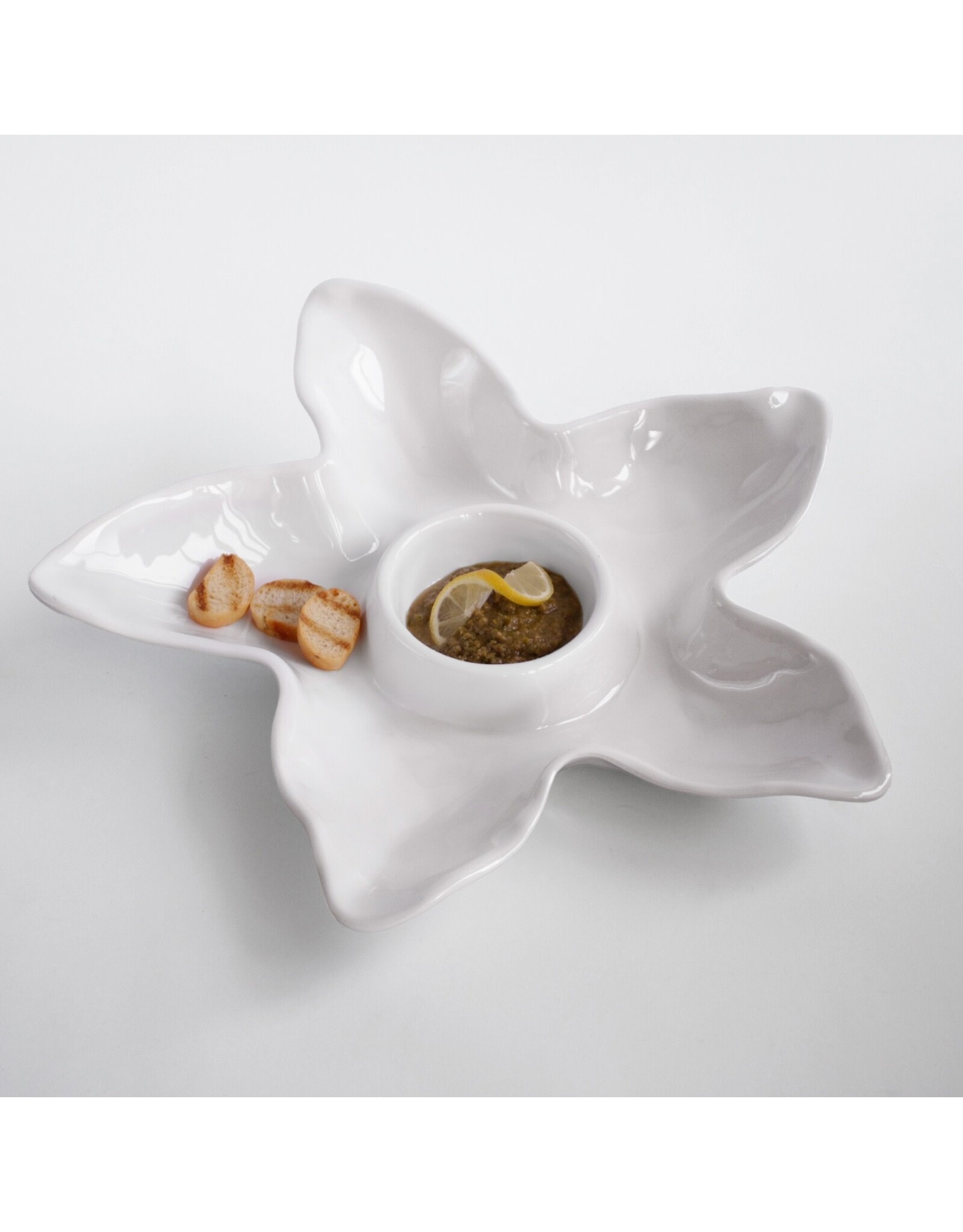 Beatriz Ball VIDA Ocean Starfish Chip And Dip | White Melamine