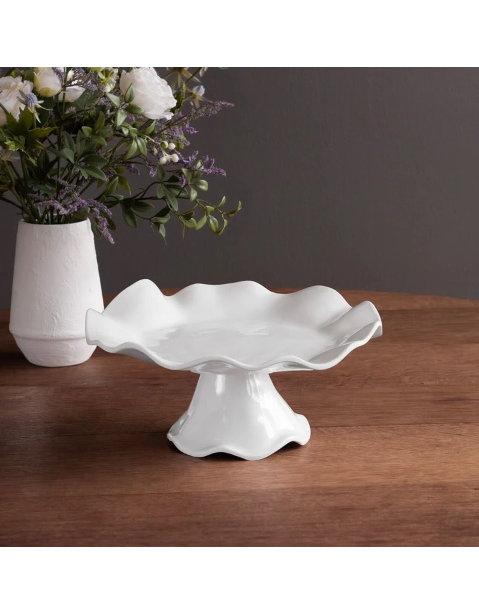Beatriz Ball VIDA Havana SMPedestal Cake Plate To Dip Set WH Melamine