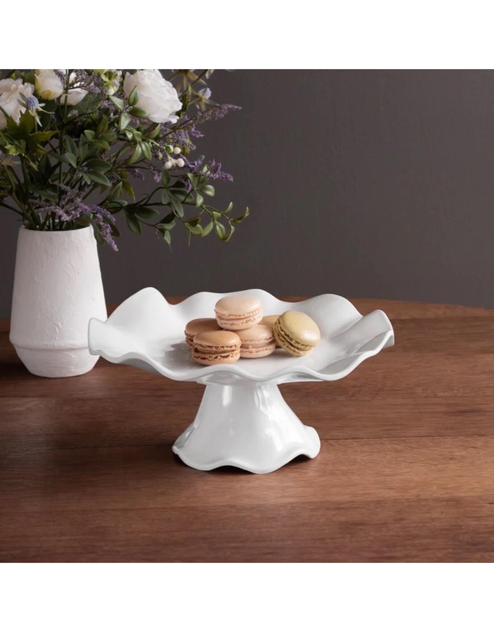 Beatriz Ball VIDA Havana SMPedestal Cake Plate To Dip Set WH Melamine