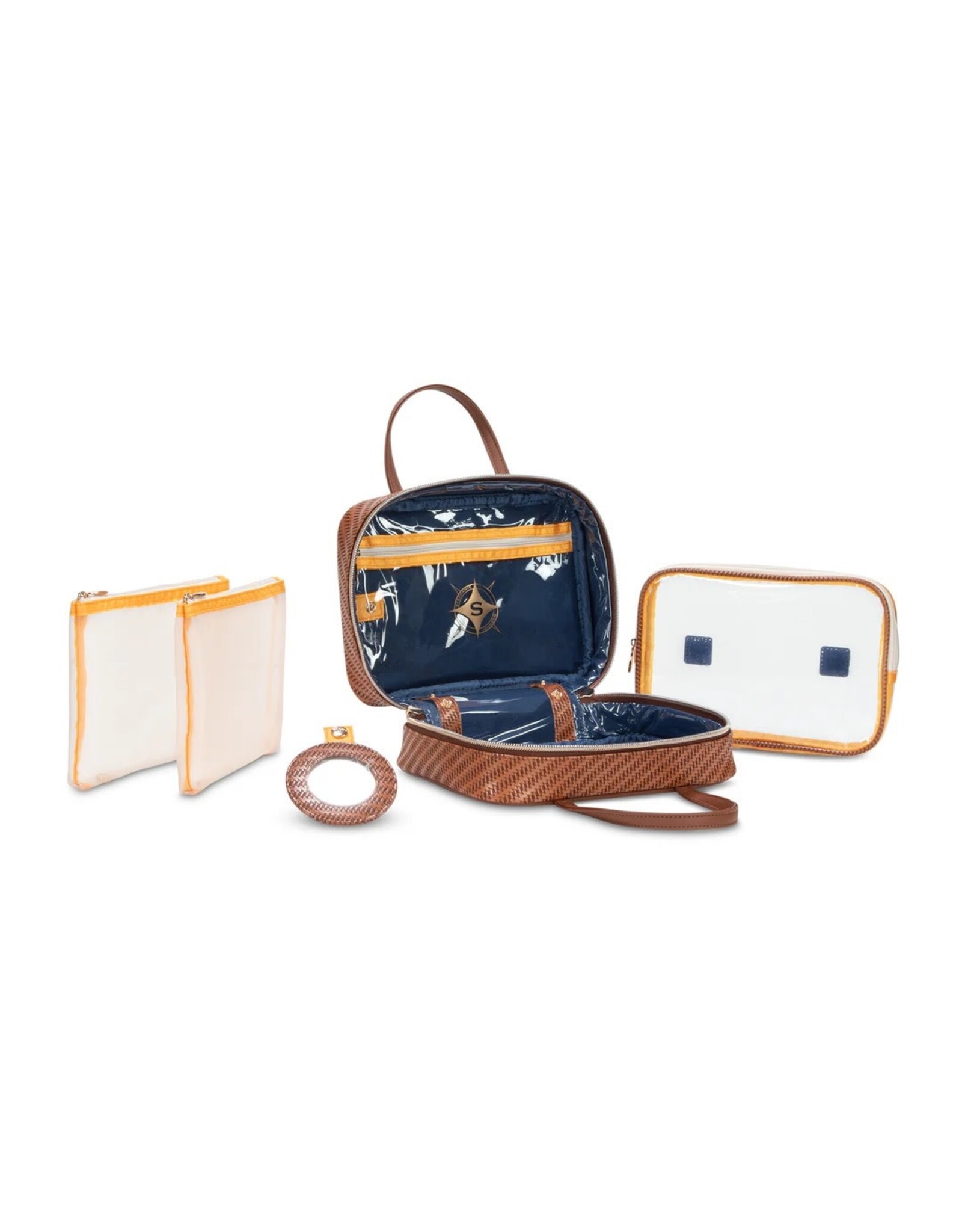 Stephanie Johnson Cosmetic Cases ML Traveler Rosewood Cognac