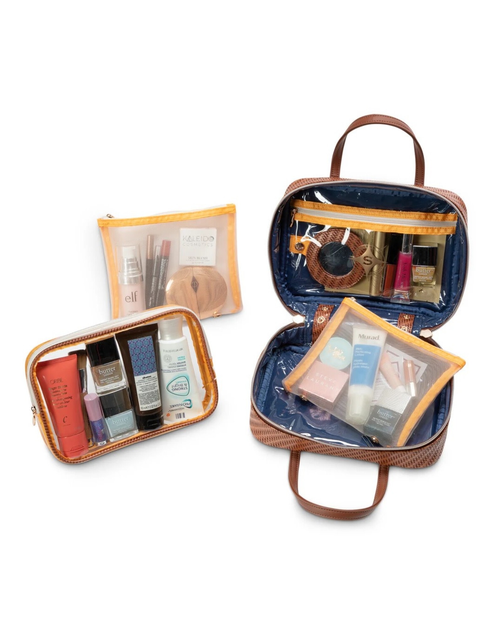 Stephanie Johnson Cosmetic Cases ML Traveler Rosewood Cognac