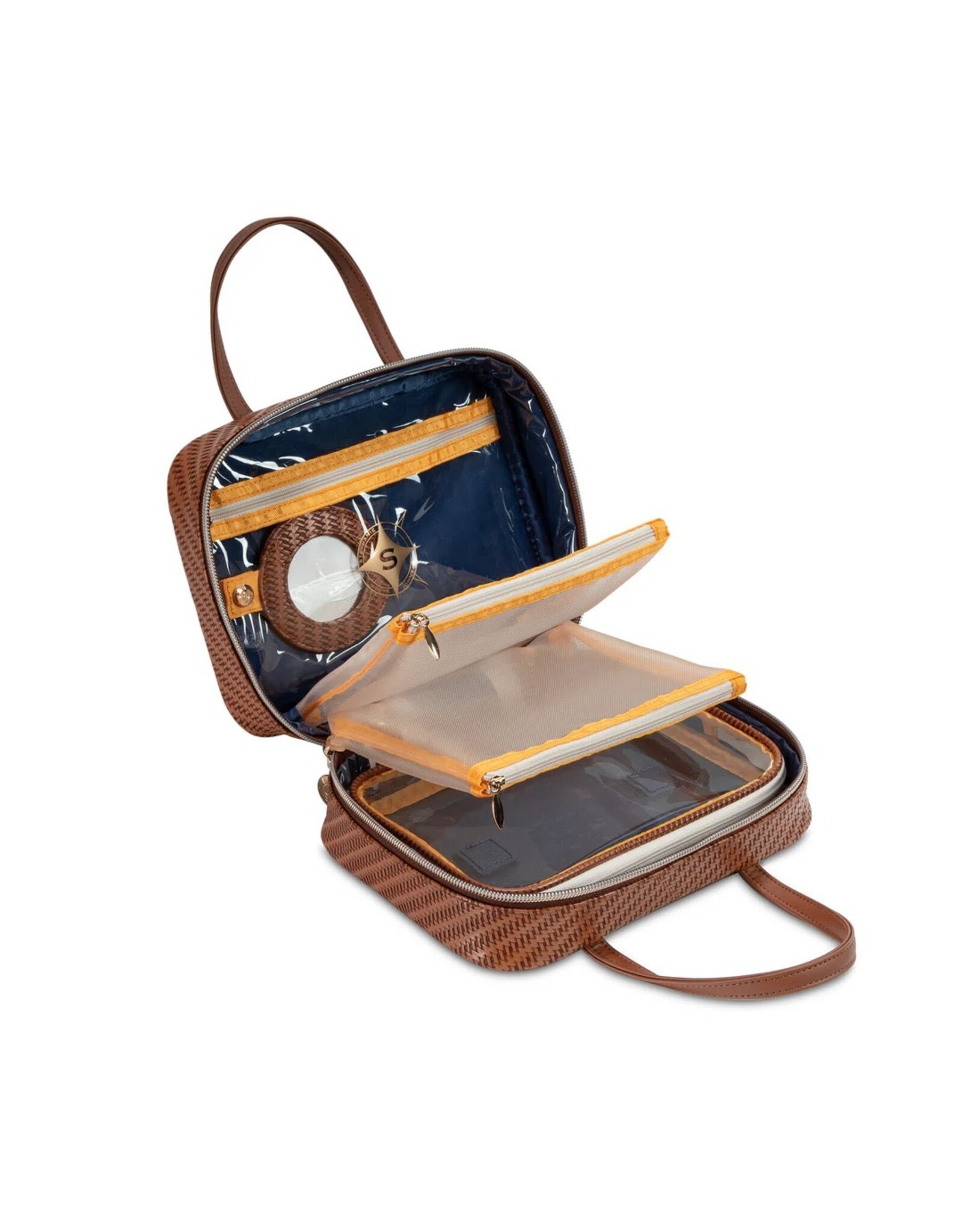 Stephanie Johnson Cosmetic Cases ML Traveler Rosewood Cognac