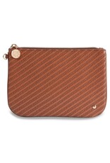 Stephanie Johnson Cosmetics Pouch Aria LG Flat Pouch Rosewood Cognac