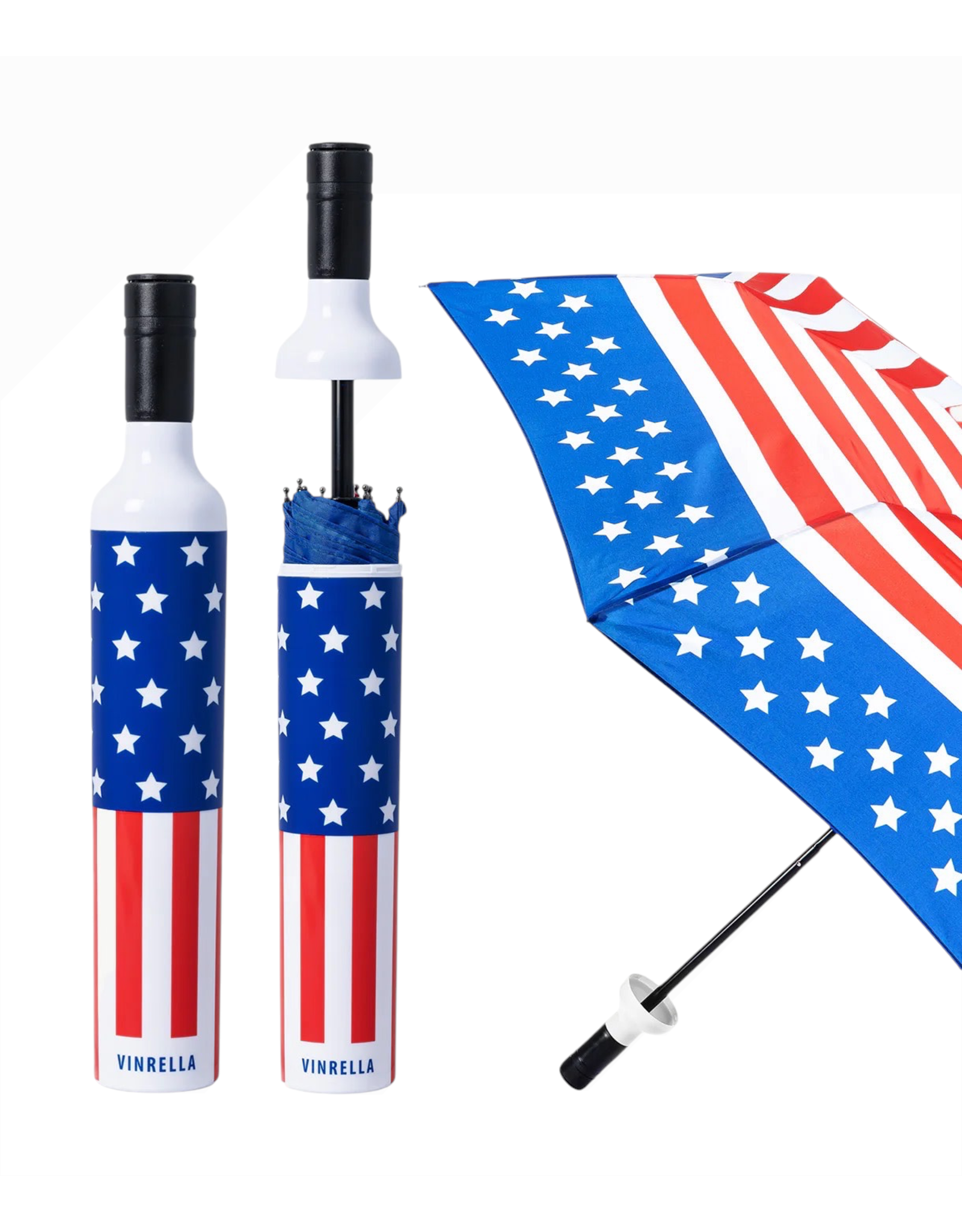 Vinrella Umbrella In A Bottle | Americana Wine Bottle Umbrella