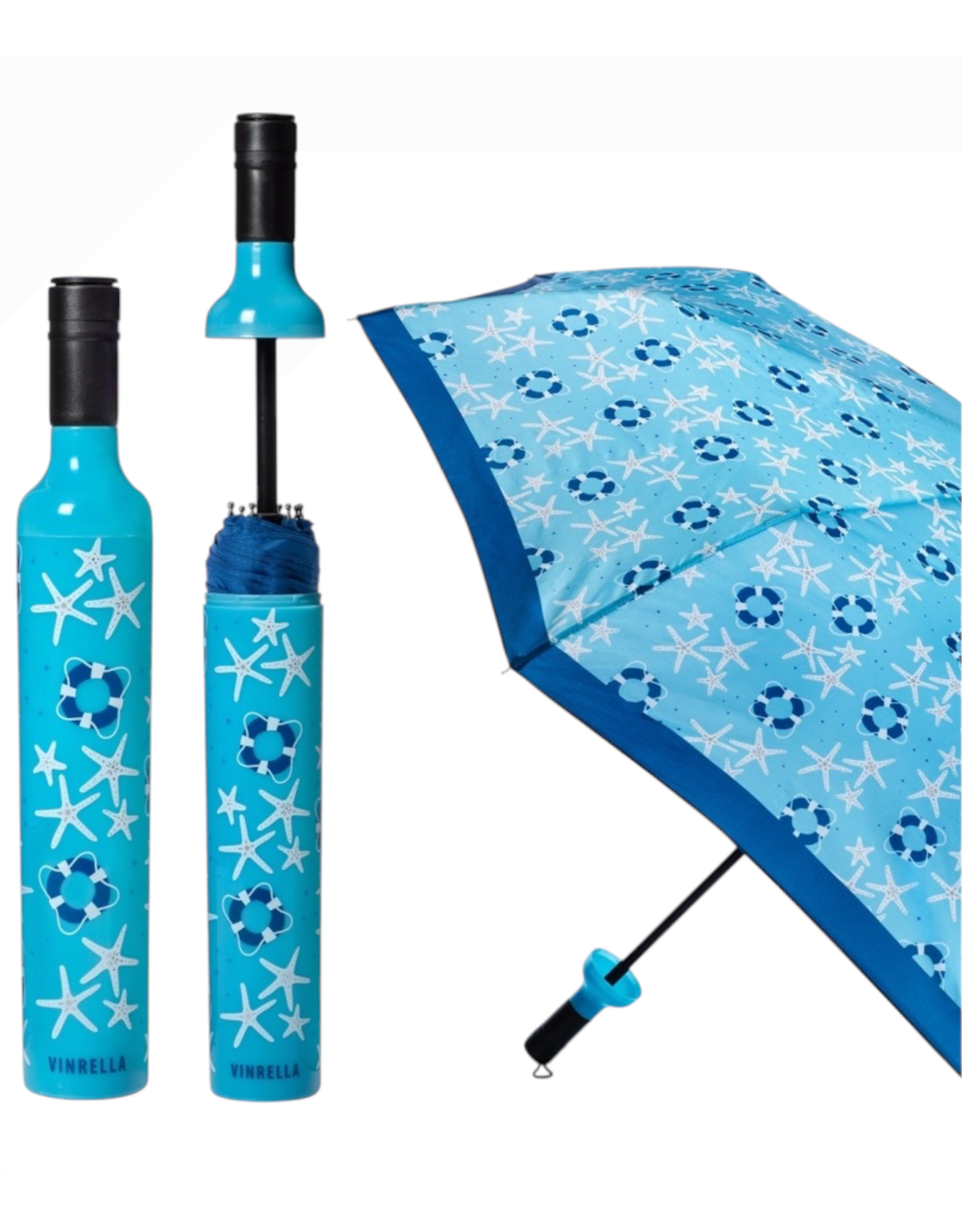 Vinrella Umbrella In A Bottle | Coastal Days Wine Bottle Umbrella