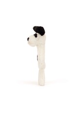 JellyCat Bashful Black And Cream Puppy Ring Rattle
