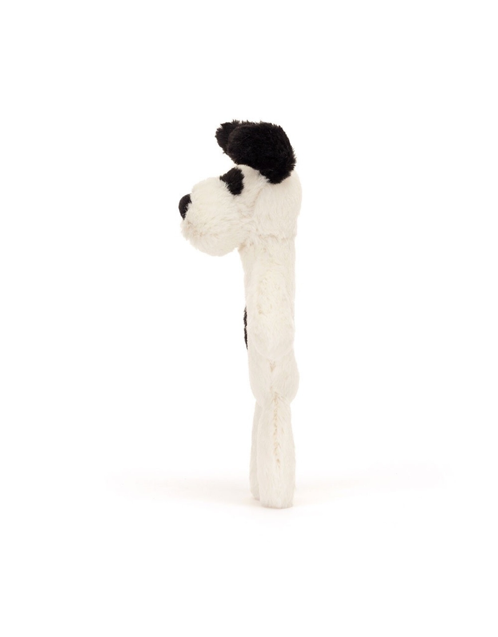 JellyCat Bashful Black And Cream Puppy Ring Rattle