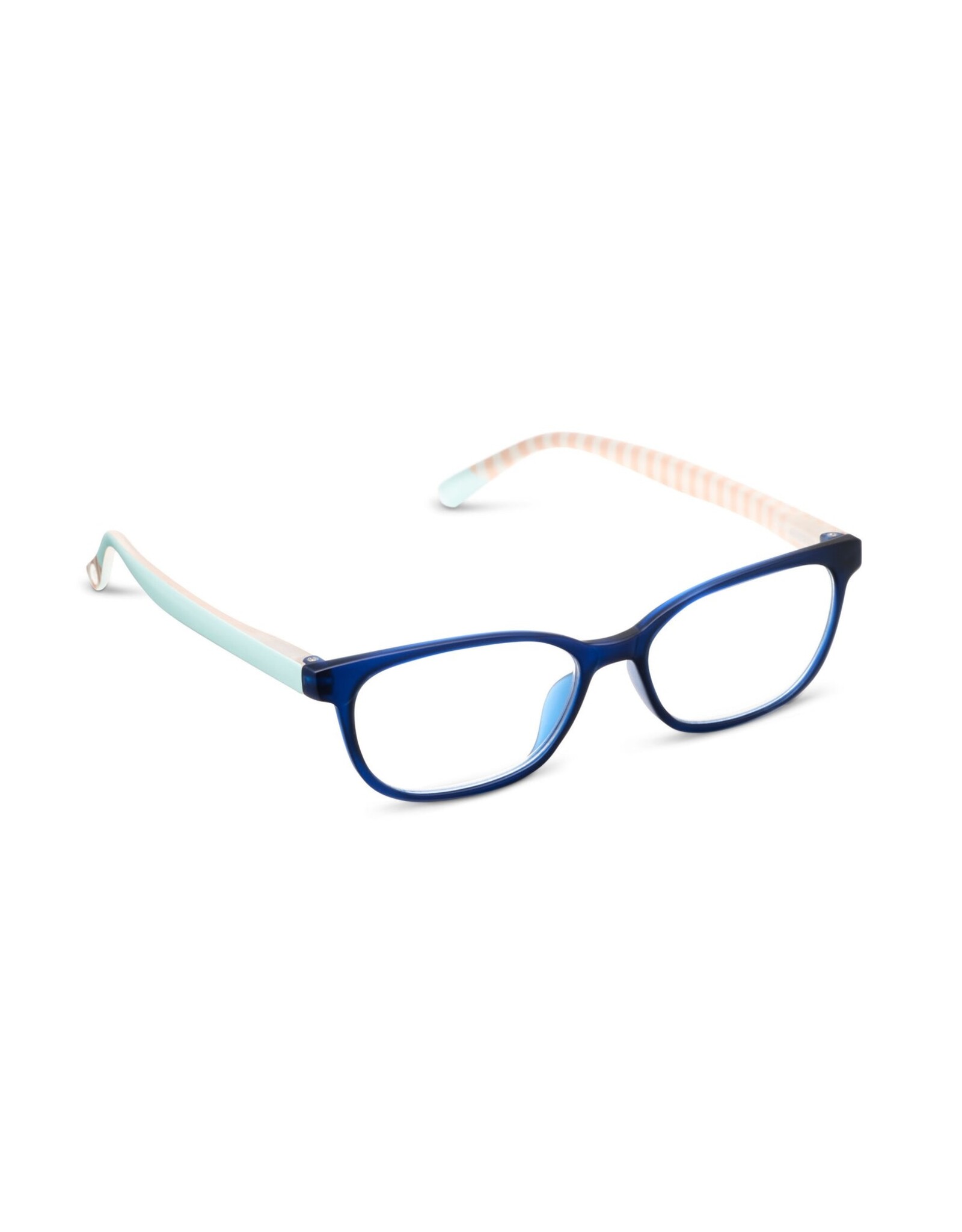 Reading Glasses Beach Read Navy-Summer Stripe +2.00