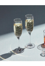 Mud Pie Mr And Mrs Champagne Glasses Set of 2 Champagne Flutes