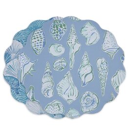 Beatriz Ball Reversible Round Placemats 15.5" Set of 4 Shells N Scallops