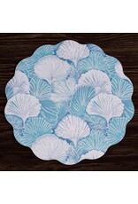 Beatriz Ball Reversible Round Placemats 15.5" Set of 4 Shells N Scallops