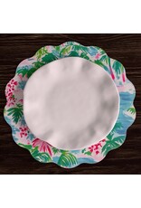 Beatriz Ball Reversible Round Placemats 15.5" Set of 4 Palm Trees