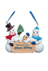 Kurt Adler Chrismukkah Hanukkah Christmas Ornament Snow Couple