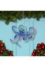 Kurt Adler Colorful Iridescent Octopus Ornament 4 Inch