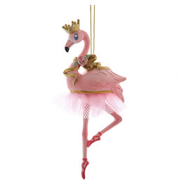 Kurt Adler Pink Flamingo In Ballerina Tutu Ballet Ornament