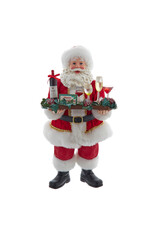Kurt Adler Fabriche Wine Santa Table Piece 10.5 Inch