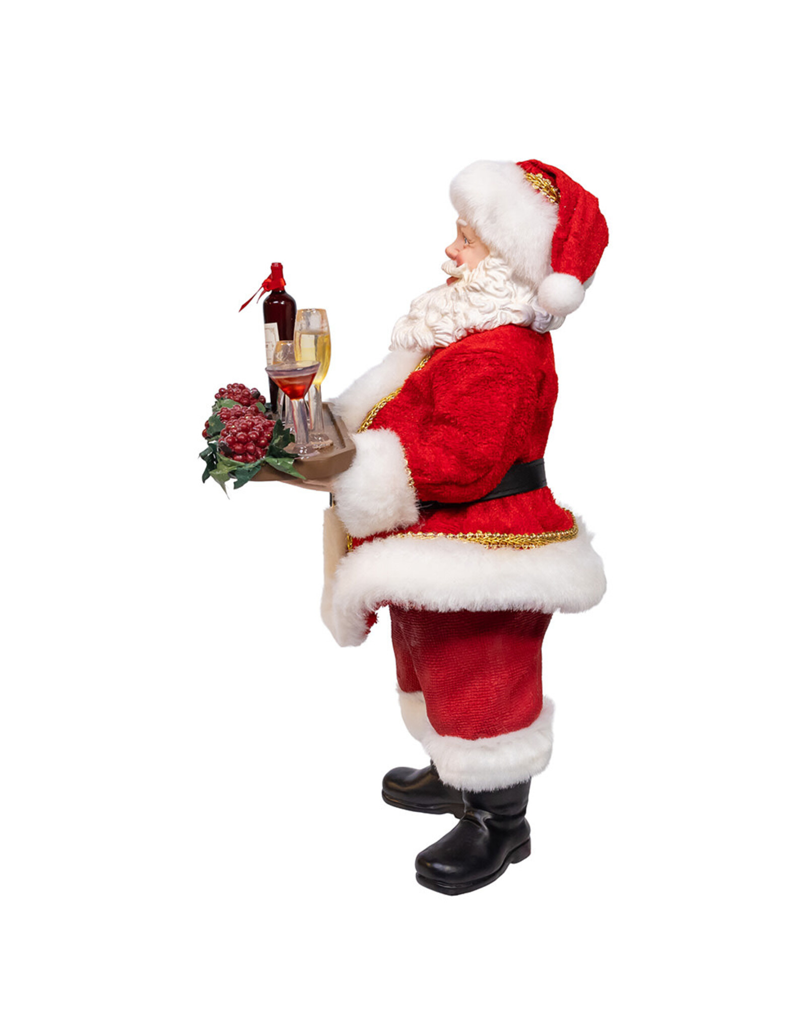 Kurt Adler Fabriche Wine Santa Table Piece 10.5 Inch