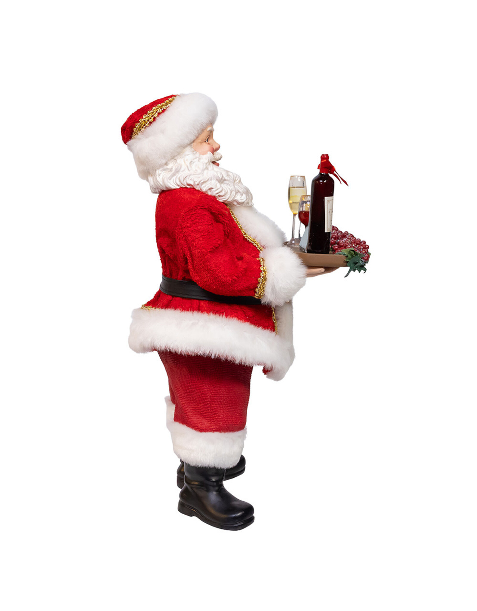 Kurt Adler Fabriche Wine Santa Table Piece 10.5 Inch