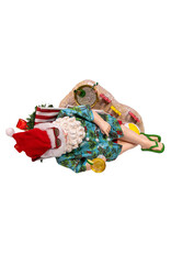 Kurt Adler Fabriche Beach Santa in Chair Table Piece 10.5 Inch