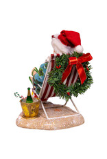 Kurt Adler Fabriche Beach Santa in Chair Table Piece 10.5 Inch