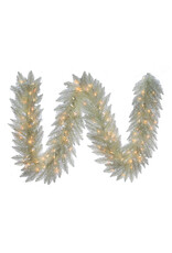 Kurt Adler 9FT Pre-Lit Clear Incandescent Pine Garland