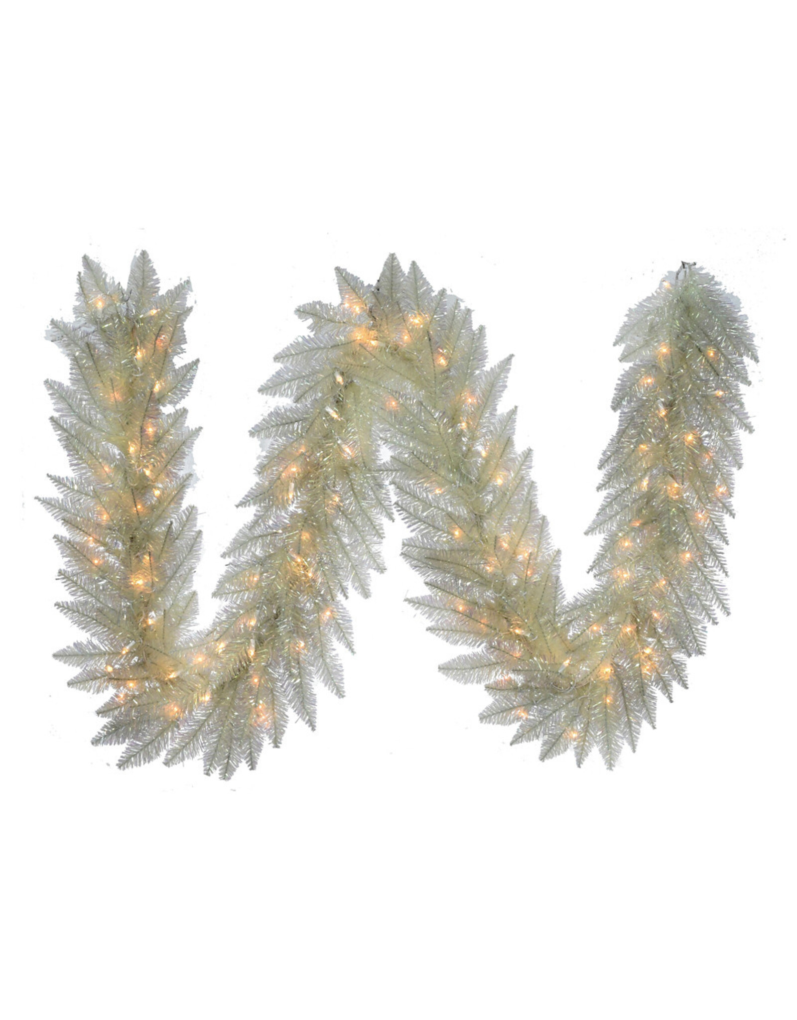 Kurt Adler 9FT Pre-Lit Clear Incandescent Pine Garland
