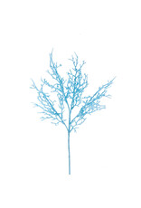 Kurt Adler Blue Glitter Coral Twig Spray 24 Inch