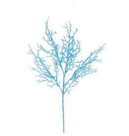 Kurt Adler Blue Glitter Coral Twig Spray 24 Inch