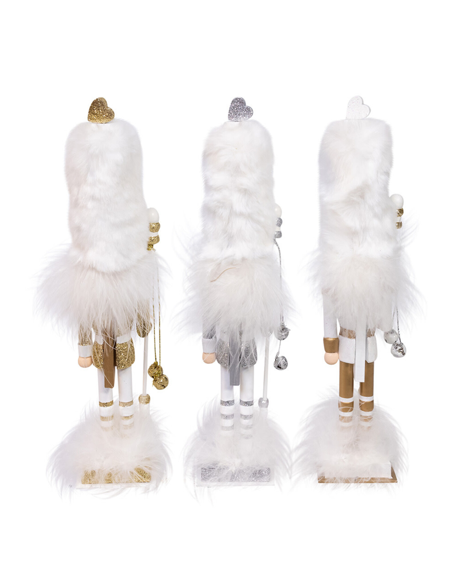 Kurt Adler Hollywood Nutcrackers 9.5H 3 Assorted Gold White Silver