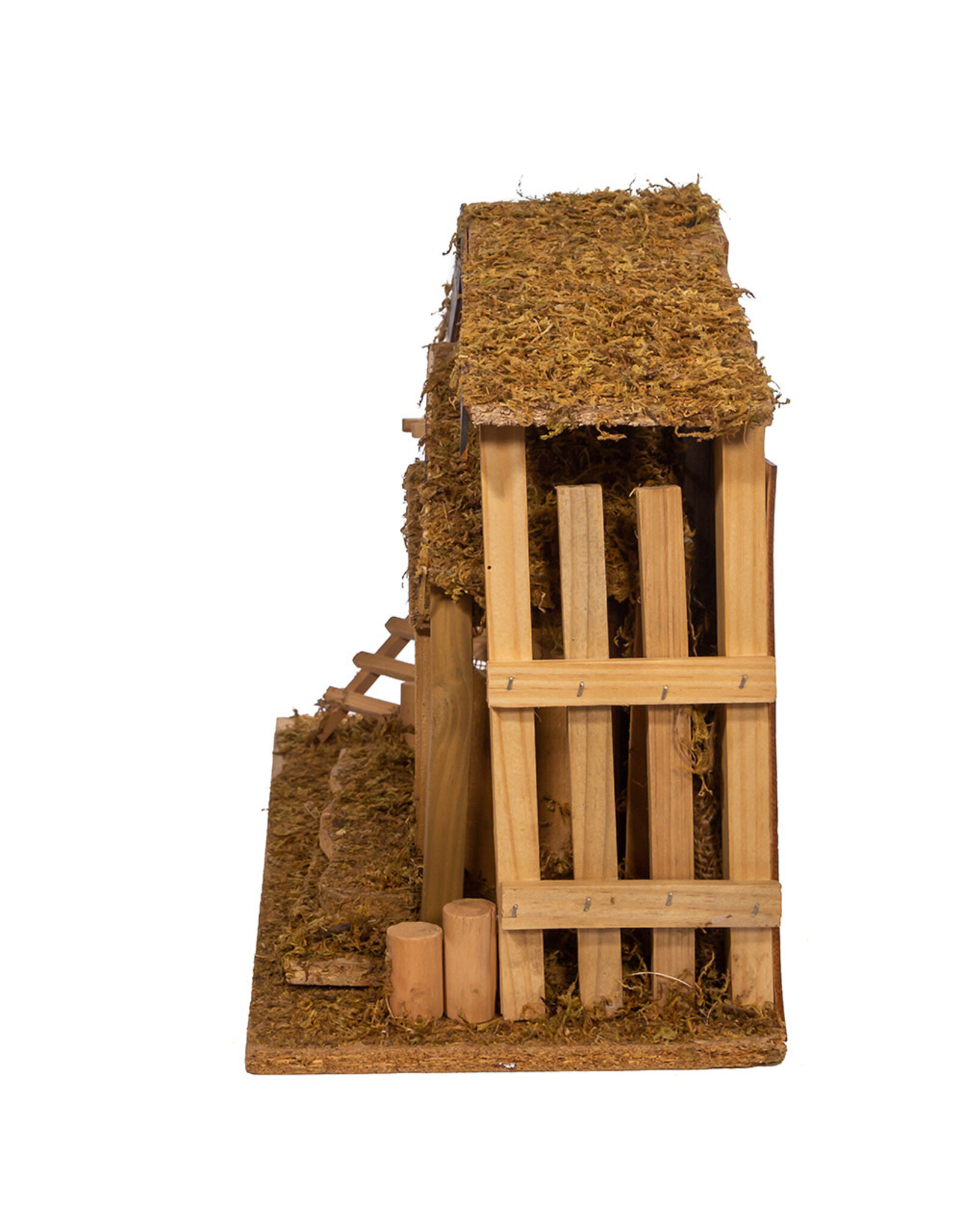 Kurt Adler Nativity Creche Stable Decor 3 Piece Set