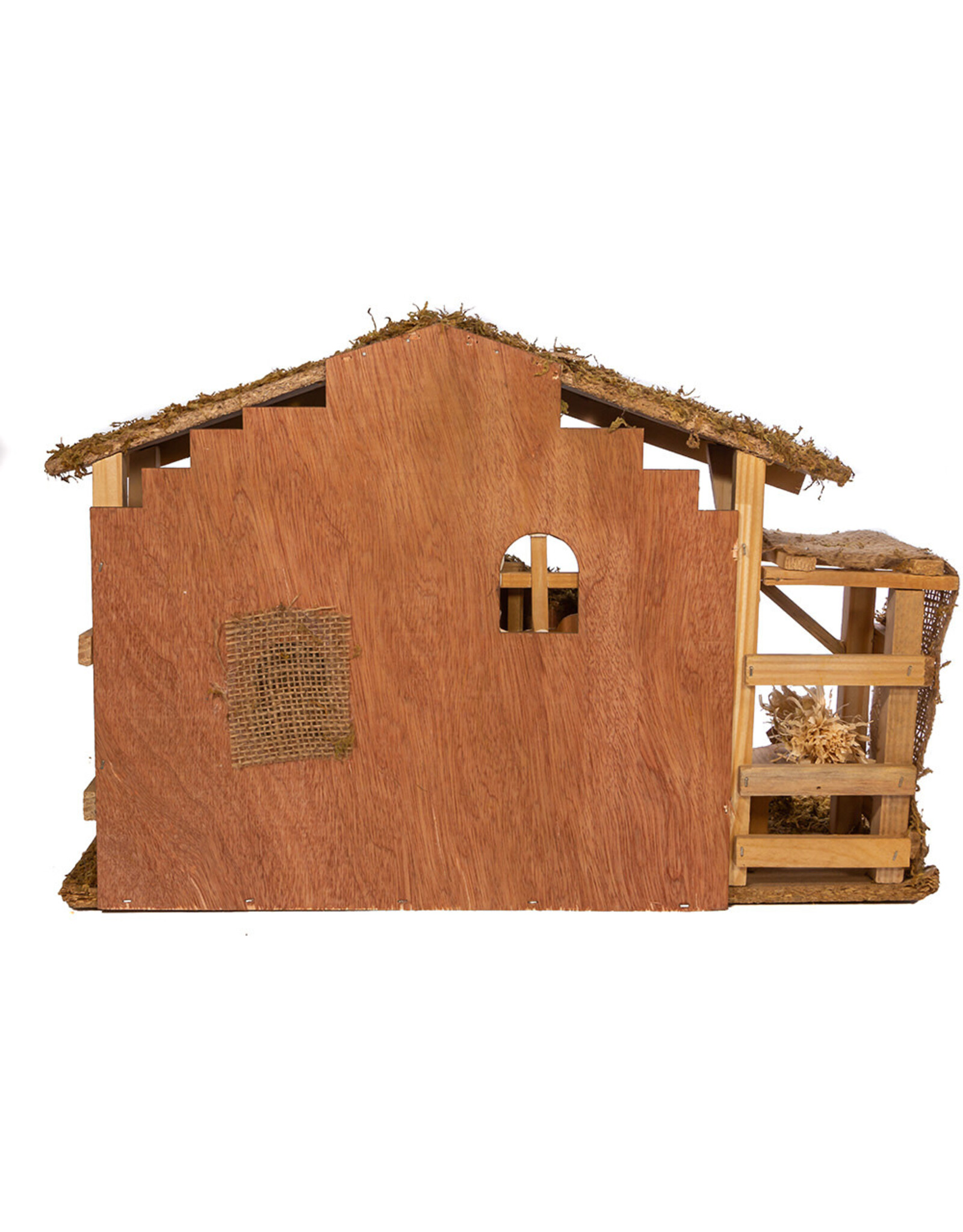 Kurt Adler Nativity Creche Stable Decor 3 Piece Set